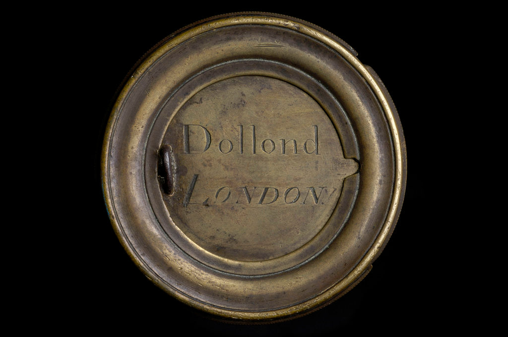 Detail of Polygonal telescope - inscription by Dollond