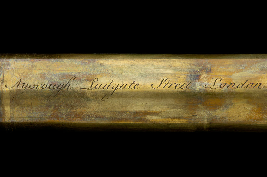 Detail of Polygonal telescope - inscription by James Ayscough