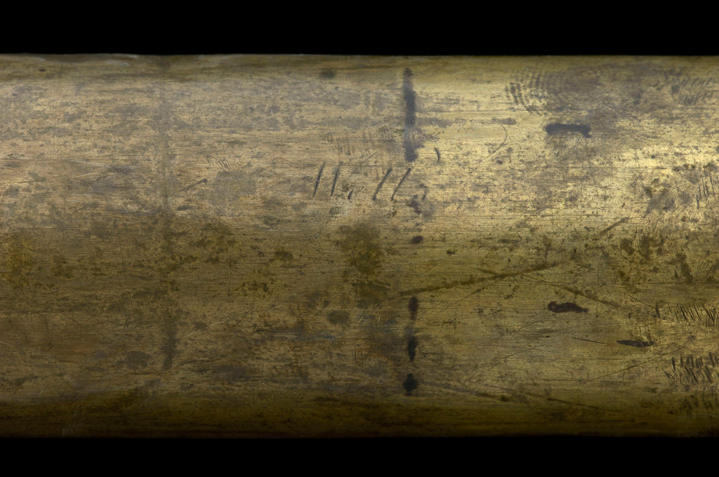 Detail of Naval telescope - inscription by unknown