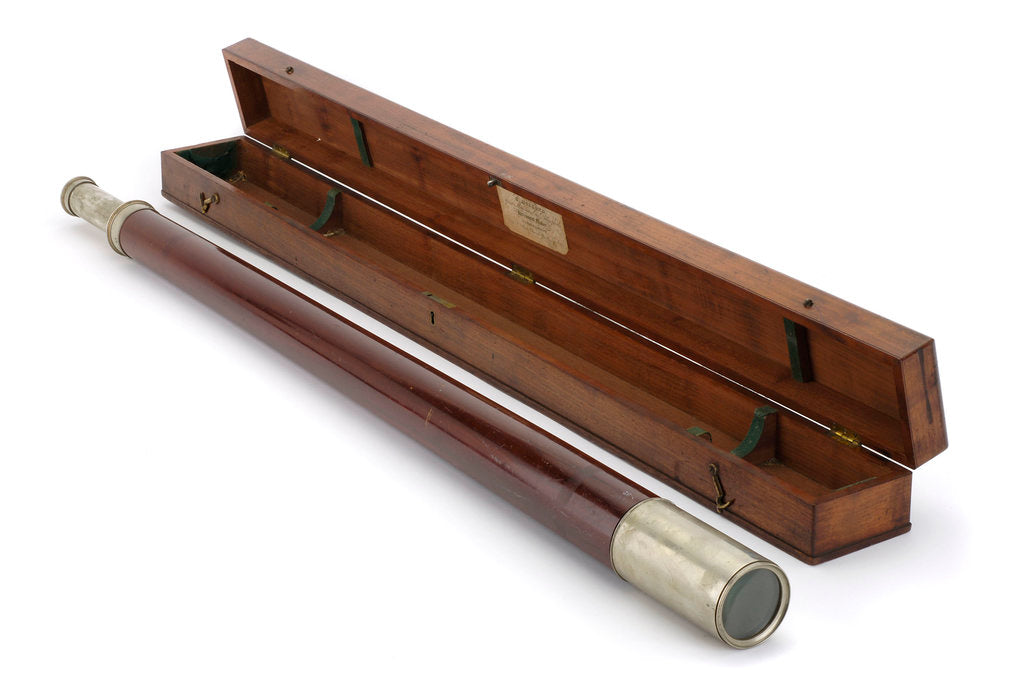 Detail of Naval telescope with case by Dollond