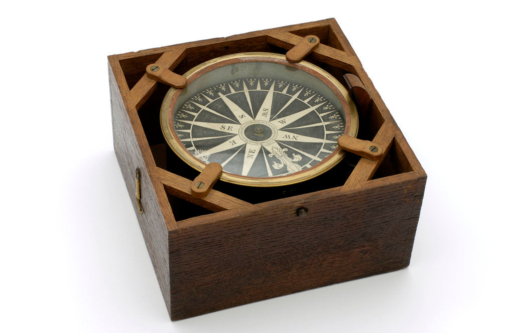 Detail of Mariner's compass by George Adams, around 1776 by George Adams