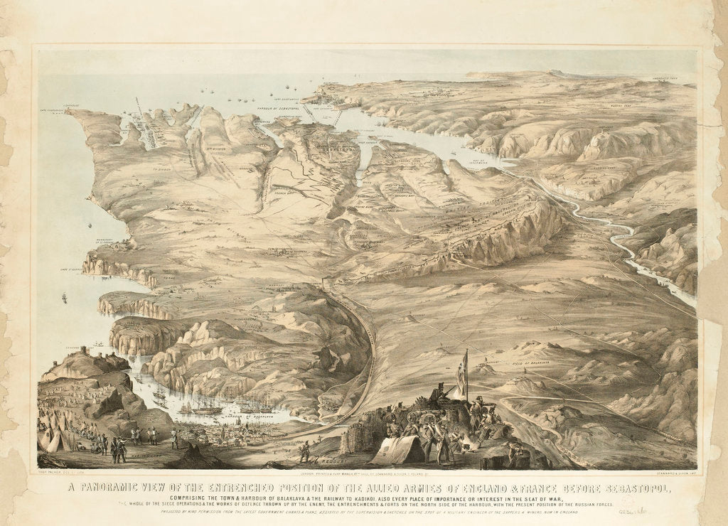 Detail of A Panoramic View of the Entrenched Position of the Allied Armies of England & France Before Sebastopol by unknown