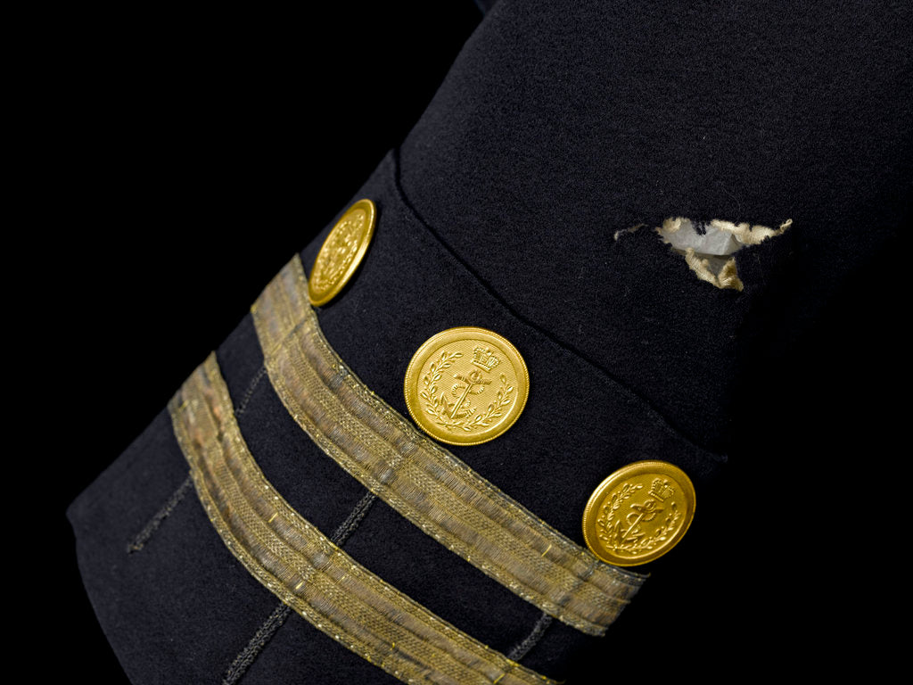 Detail of Undress coat - cuff detail, Royal Naval uniform: pattern 1825-1827 by R. Norton