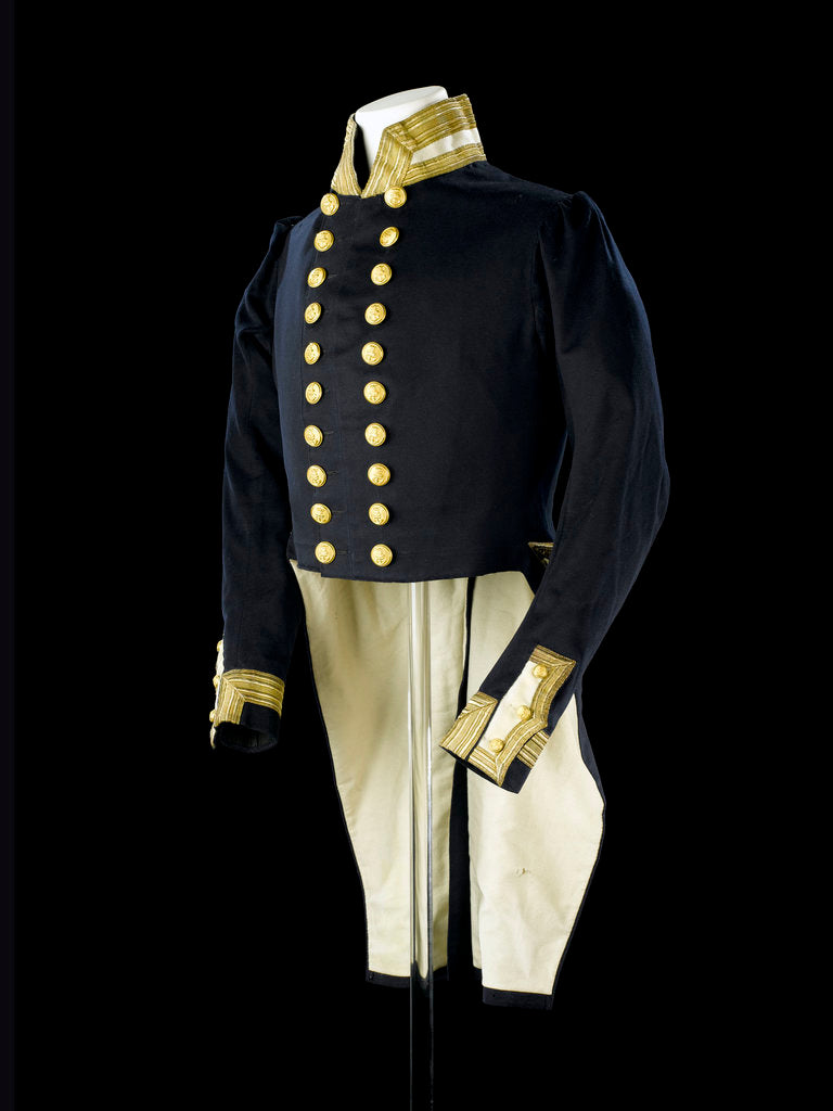 Detail of Full dress coat, Royal Naval uniform: pattern 1843 by Clancy