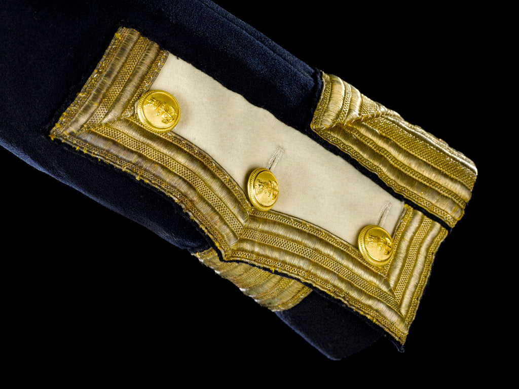 Detail of Full dress coat - cuff detail, Royal Naval uniform: pattern 1843 by Clancy