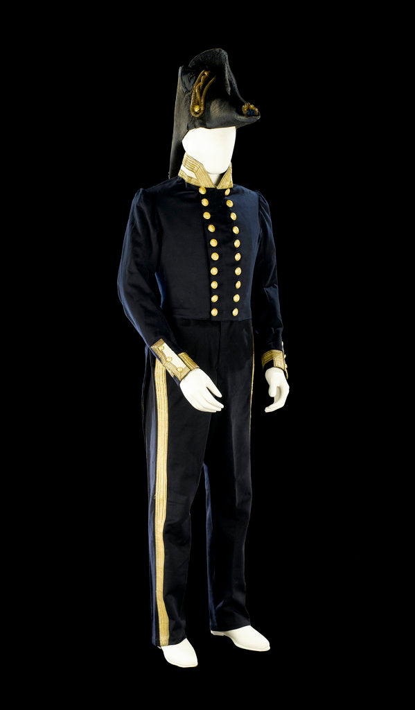 Detail of Full dress coat, dress trousers, and hat by Clancy