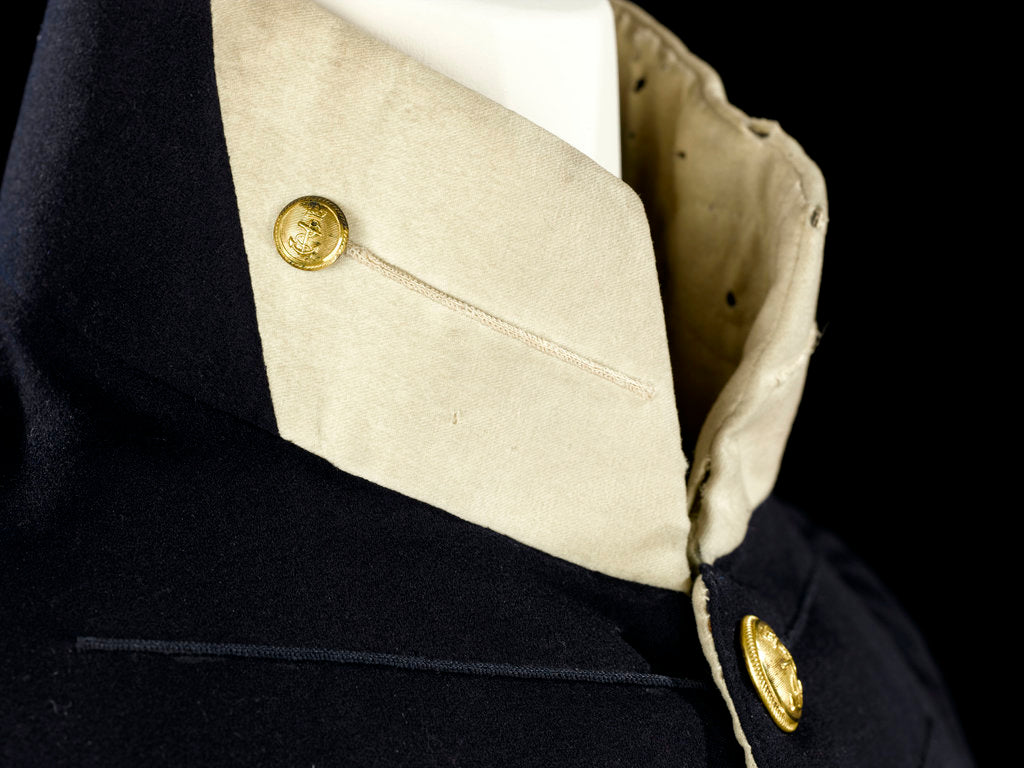 Detail of Tailcoat - collar detail, Royal Naval uniform: pattern 1827-1843 by Hammond Turner & Sons