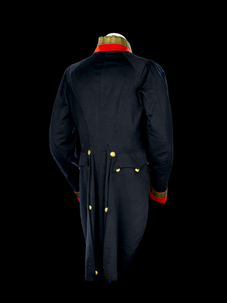 Detail of Full dress coat - back, Royal Naval uniform: pattern 1830-1843 by B. Boggett