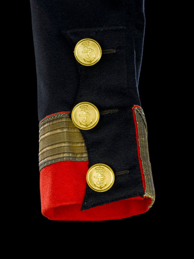 Detail of Full dress coat - cuff detail, Royal Naval uniform: pattern 1830-1843 by B. Boggett