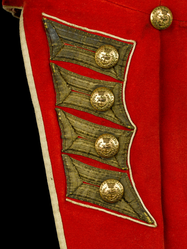Detail of Coatee - tail detail, Royal Marines uniform: pattern 1830 by unknown