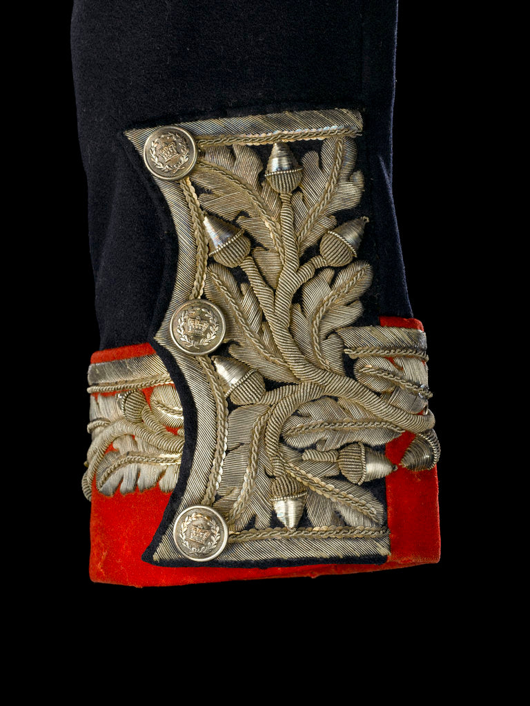 Detail of Full dress coat - cuff detail, Civil court dress: 1837 by Boggett & Co.