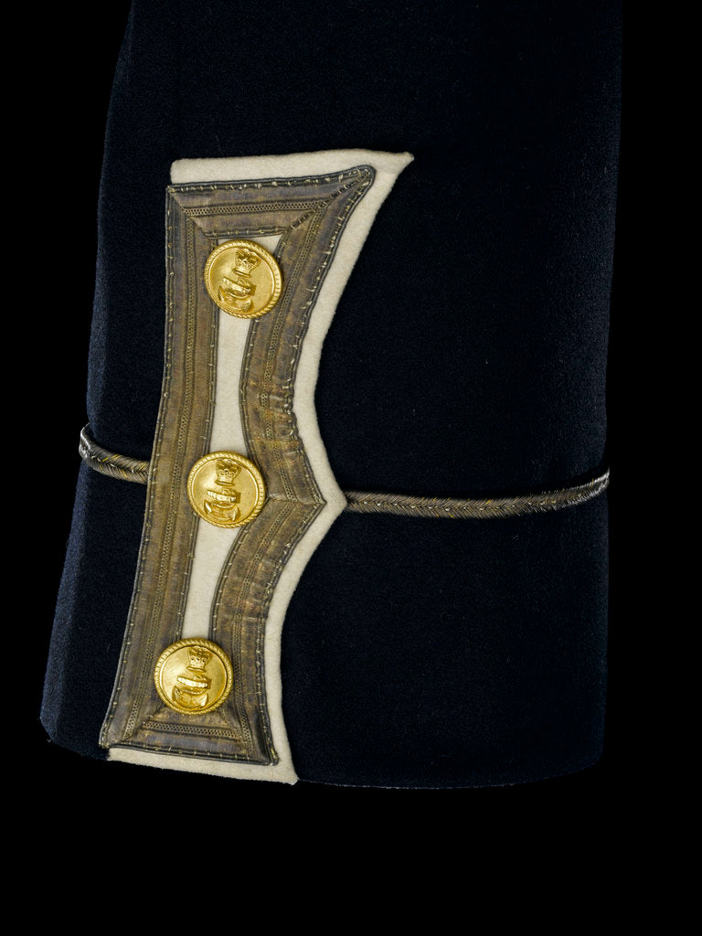 Detail of Full dress coat - cuff detail, Royal Naval uniform: pattern 1856 by unknown
