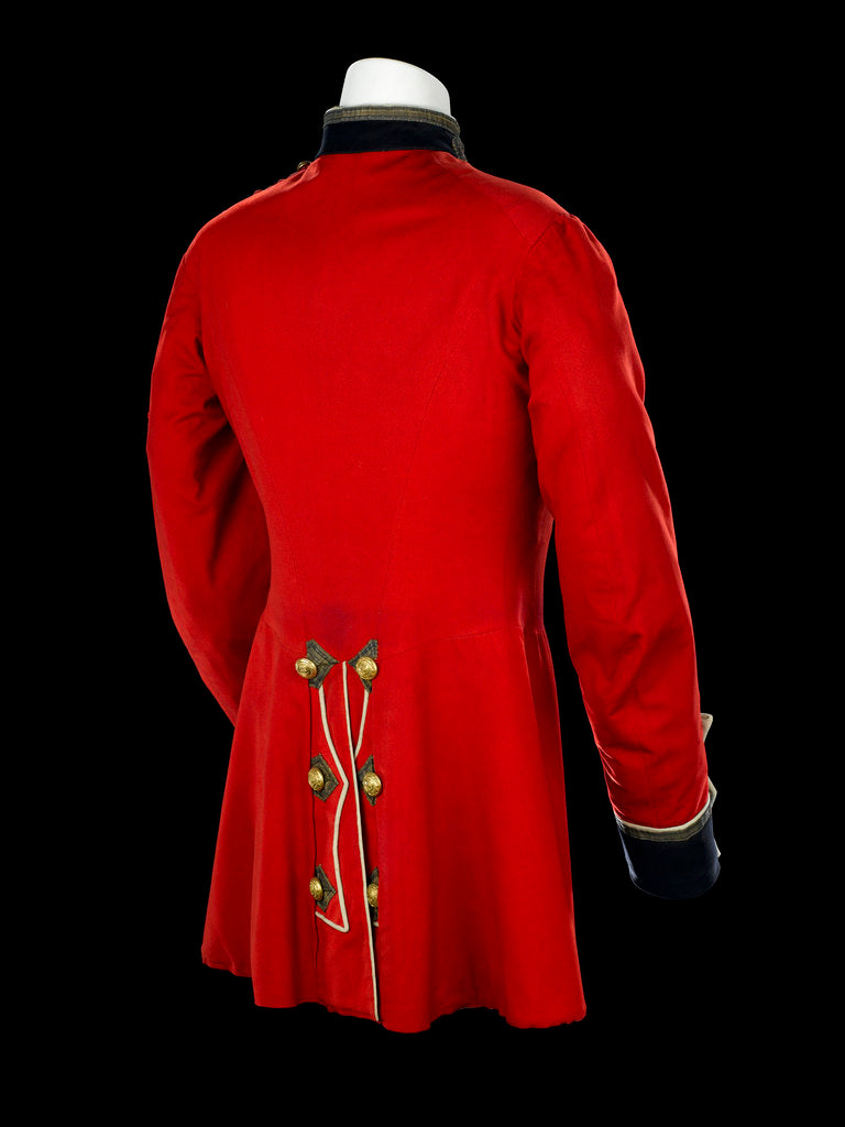 Detail of Tunic - back, Royal Marines Light Infantry uniform: pattern 1856-1863 by J. & C. Linney