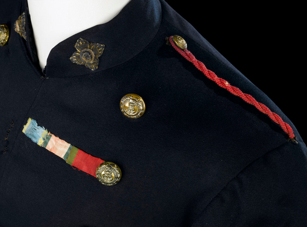 Detail of Frock coat - shoulder detail, Royal Marines Light Infantry uniform: pattern 1856-1867 by Charles Jennens & Co.