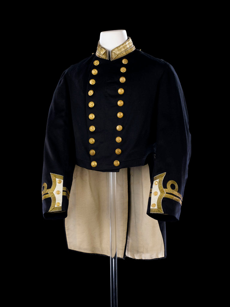 Detail of Full dress coat, Royal Naval uniform: possibly pattern 1856-1891 by Gillott & Hasell