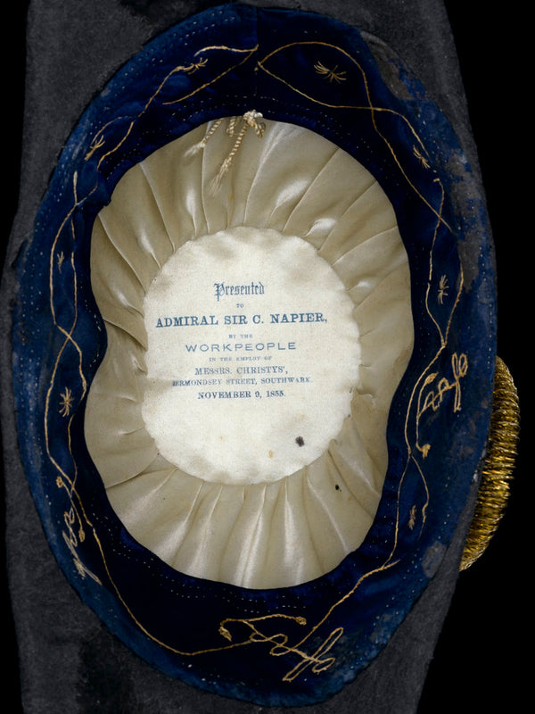 Cocked hat - inside detail, Royal Naval uniform: pattern 1843-1879 ...