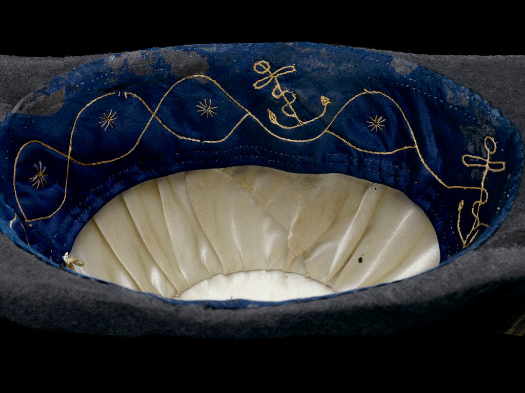Detail of Cocked hat - band detail, Royal Naval uniform: pattern 1843-1879 by Christy's