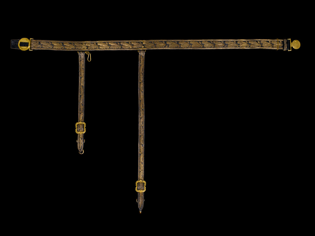 Detail of Full dress sword belt, Royal Naval uniform: pattern 1856 by unknown