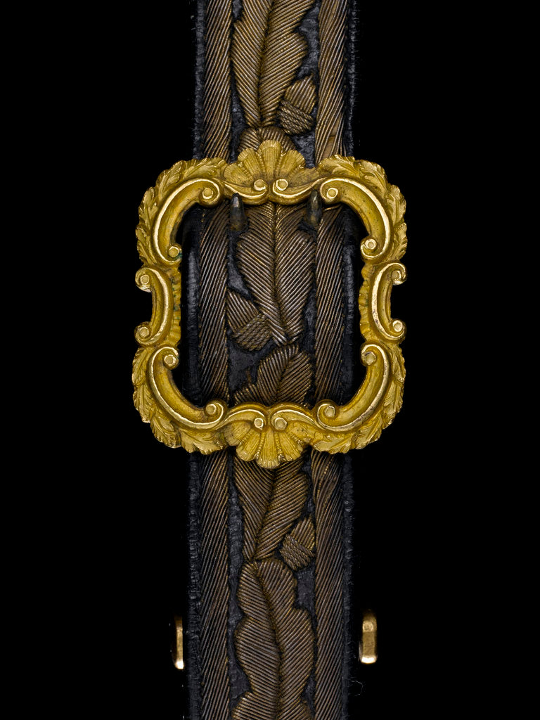 Detail of Full dress sword belt - buckle detail, Royal Naval uniform: pattern 1856 by unknown