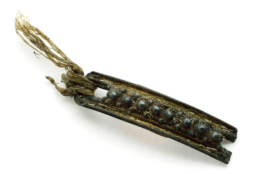 Detail of Fragment of ornamental metal plate by unknown