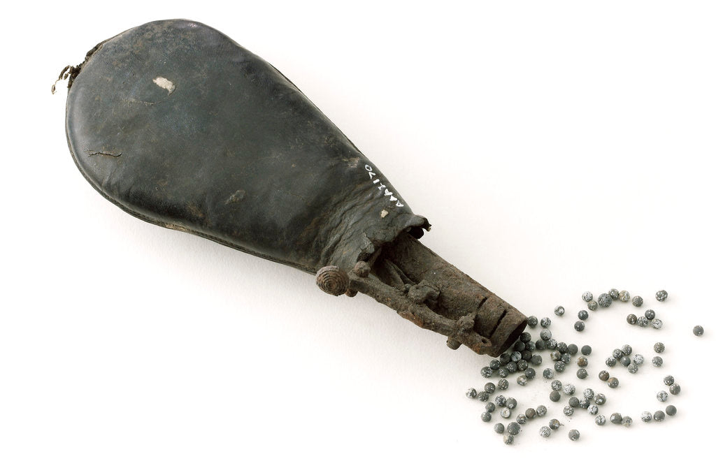 Detail of Shot flask by unknown