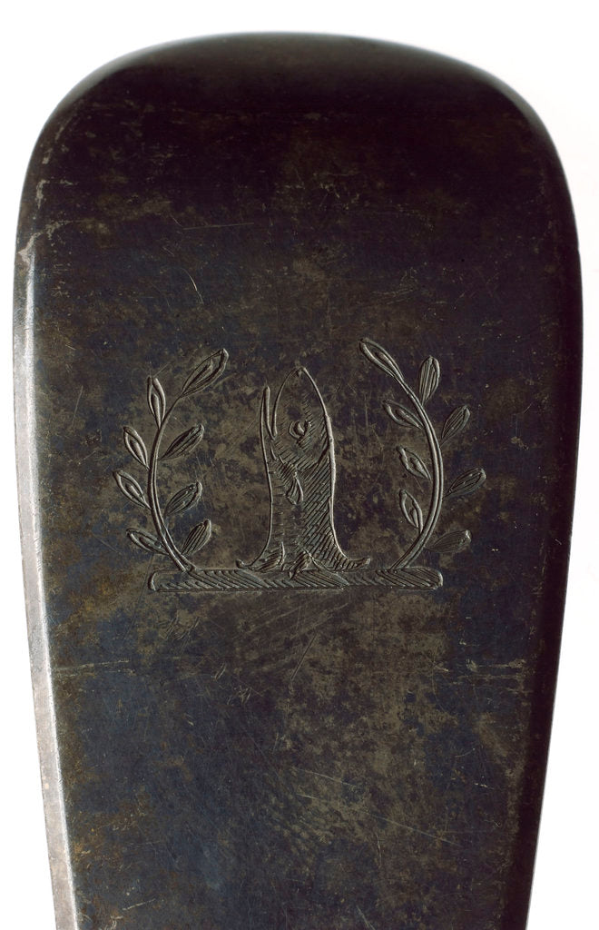 Detail of Tablespoon - Franklin crest by George Adams