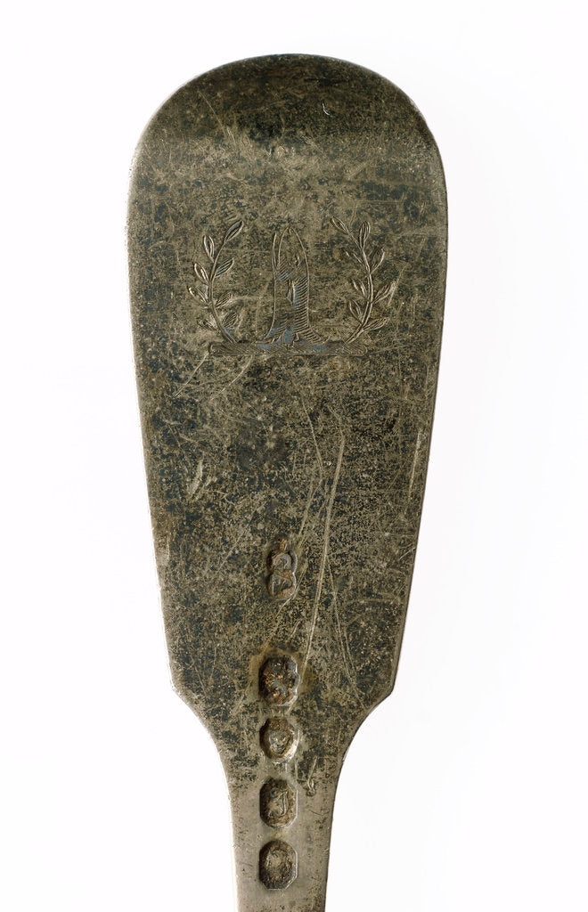 Detail of Fork - Franklin's crest by George Adams