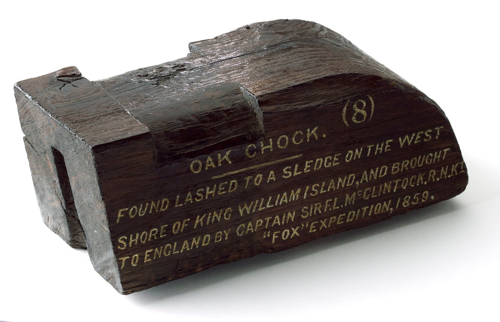 Detail of Oak chock by unknown