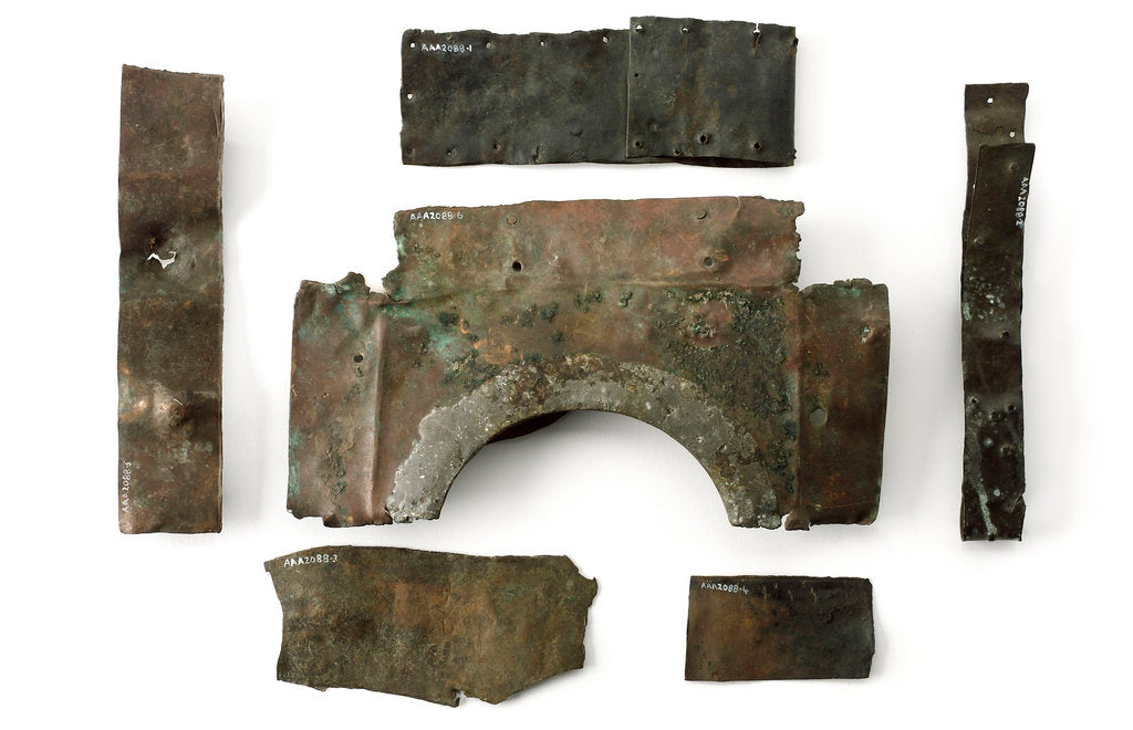 Detail of Fragments of copper sheet by unknown