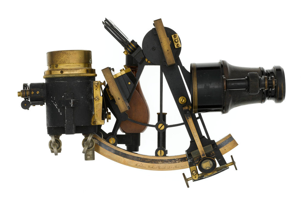 Detail of Sextant with artificial horizon by Hurlimann Ponthus & Therrode