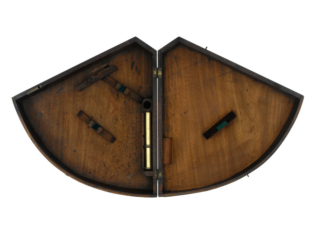 Detail of Sextant, brass - Gilbert & Wright - box by Gilbert & Wright