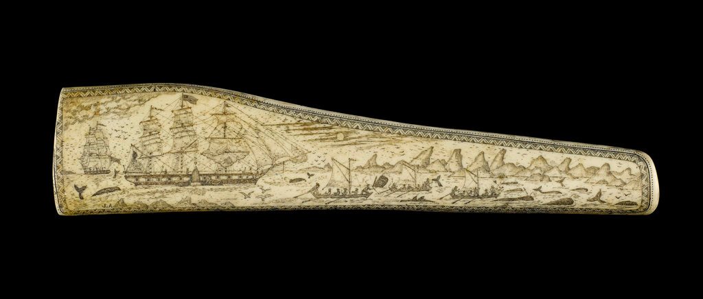 Detail of Resin imitation of a whalebone pan bone plaque by Juratone Co. Ltd.