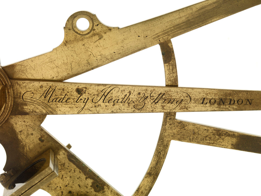 Detail of Sextant made by Heath & Wing of London, 1765 by Heath & Wing