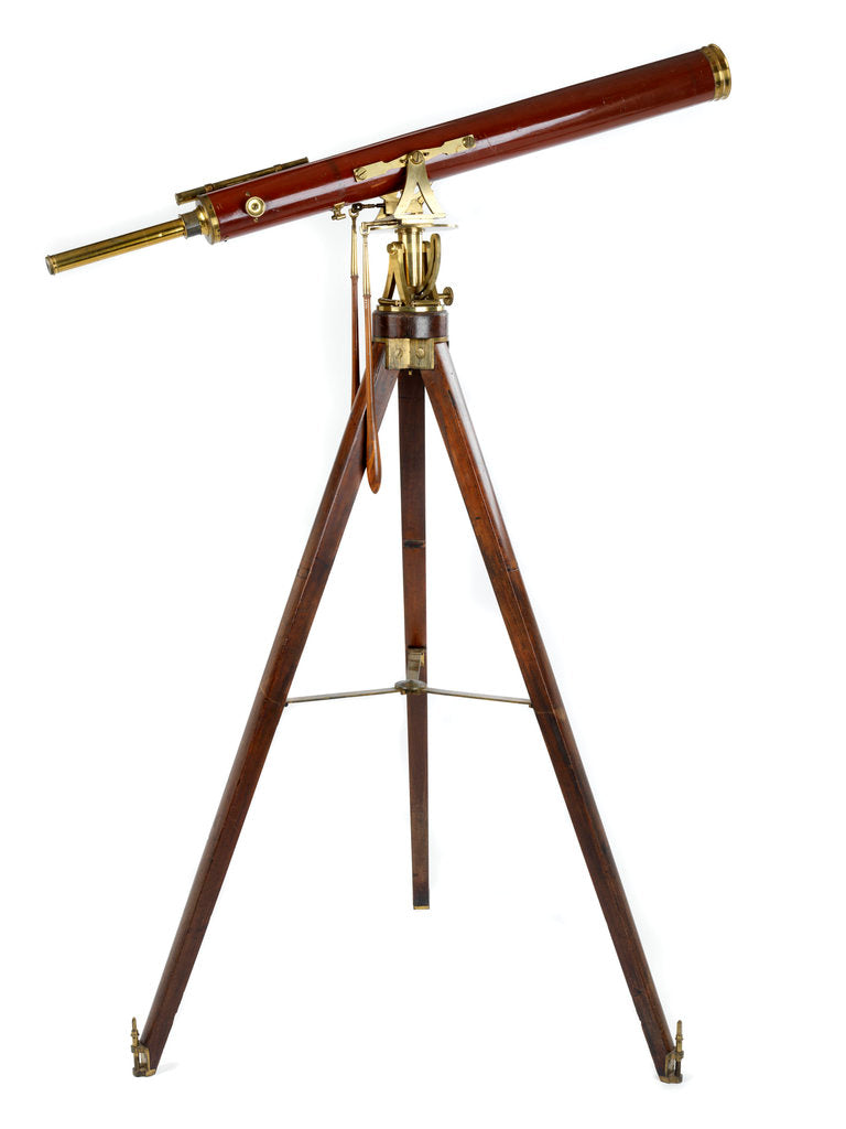 Detail of Portable refractor telescope by Dollond family