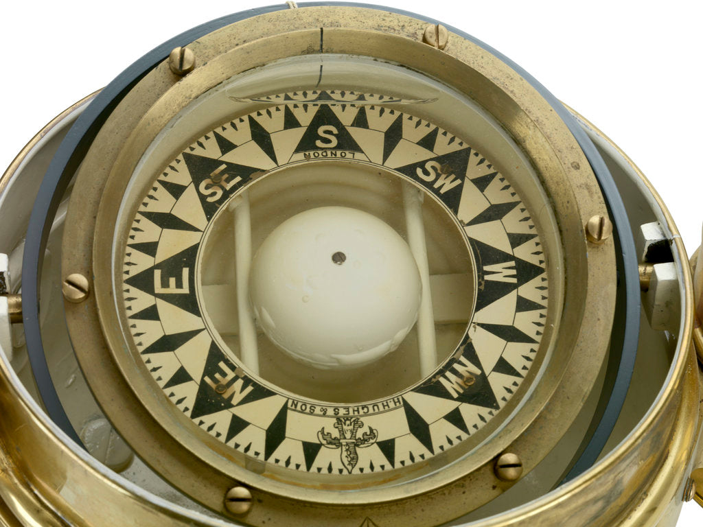 Detail of Liquid compass and binnacle by Henry Hughes & Son