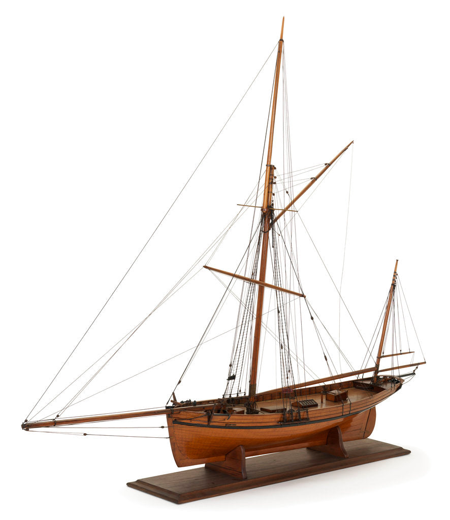 Detail of A two masted sailing vessel 'Dandy' (circa 1825) by unknown