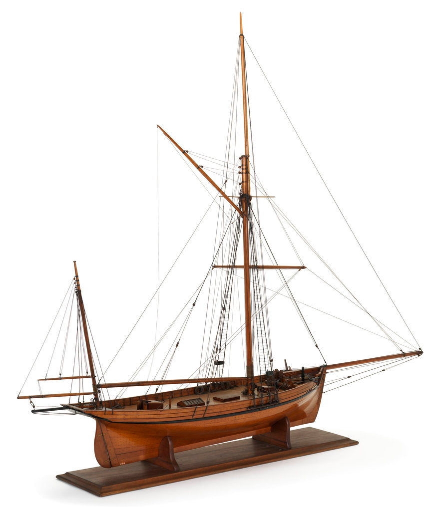 Detail of A two masted sailing vessel 'Dandy' (circa 1825) by unknown