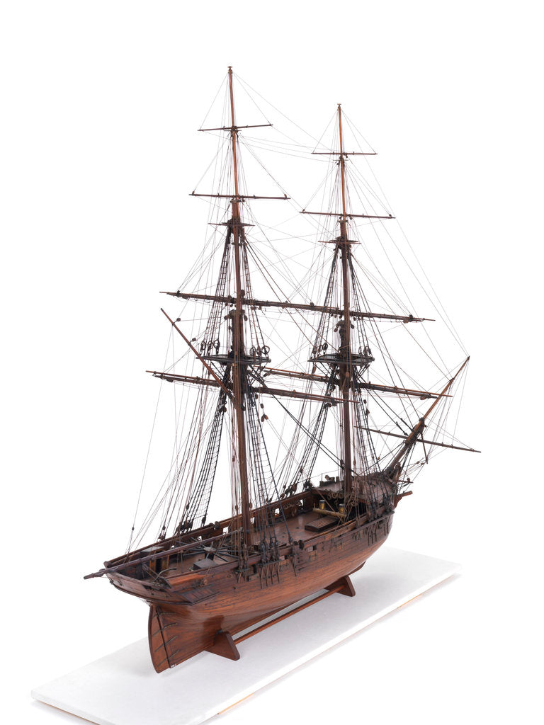 Detail of Brig, starboard stern quarter by unknown