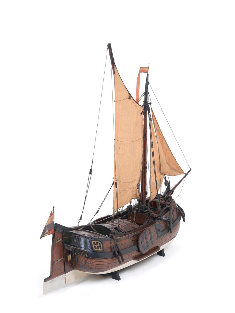 Detail of Dutch hooker, starboard stern quarter by unknown