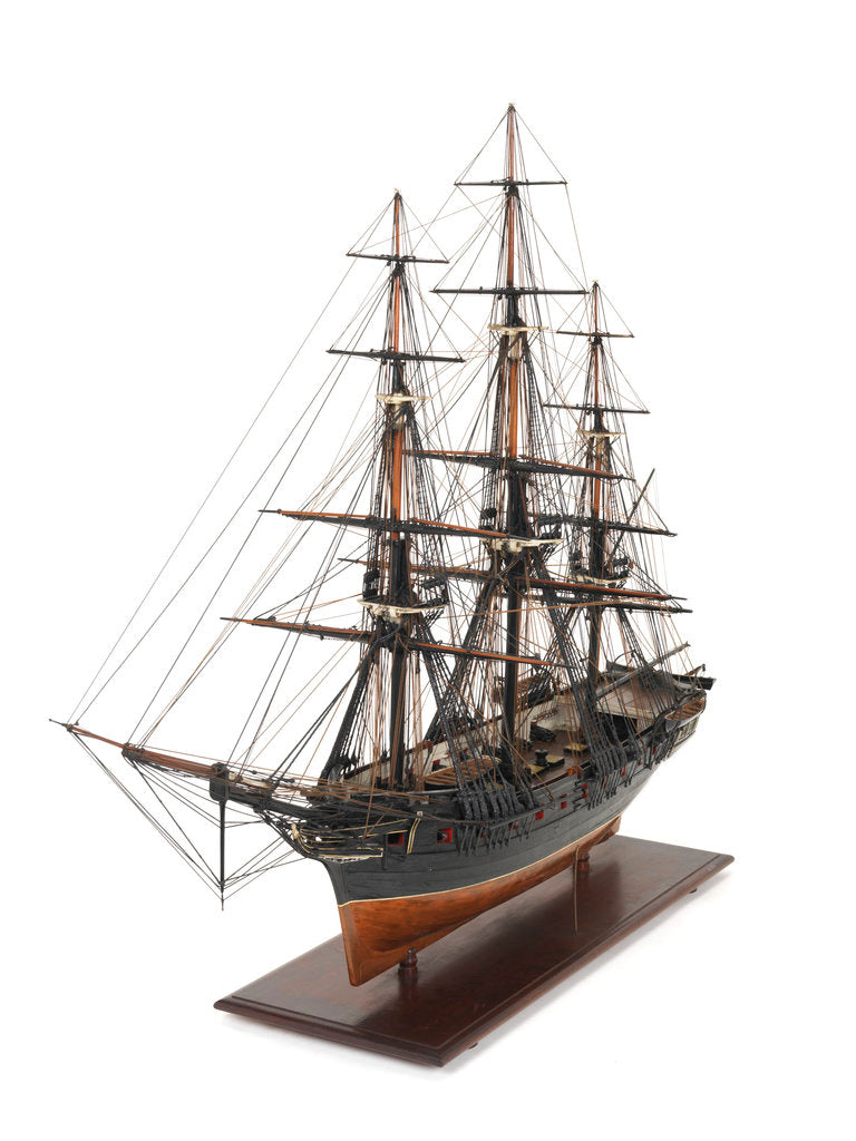 Detail of 'Nimrod', port 3/4 bow by John Crocker