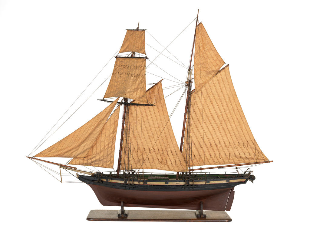 Detail of Yacht 'Flora', port broadside by unknown