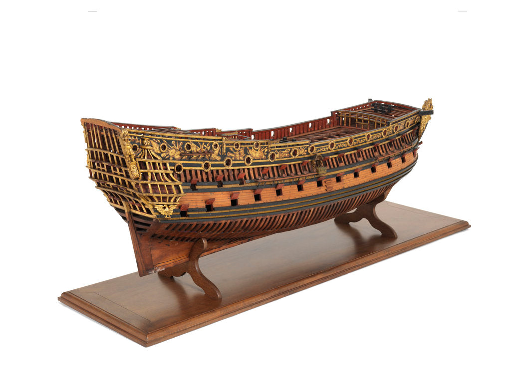 Detail of Navy Board, Skeleton model, ship of 90 to 94-guns by unknown