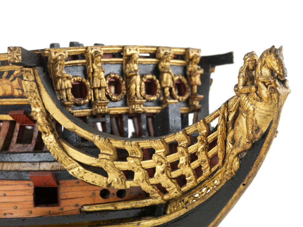 Detail of Navy Board, Skeleton model, ship of 90 to 94-guns by unknown
