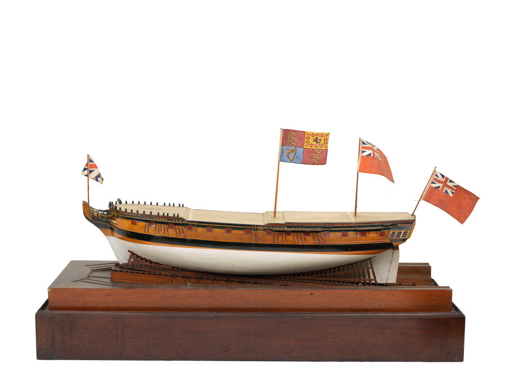 Detail of Model of 'Artois' (1794) Warship; Frigate; 38 Guns by unknown