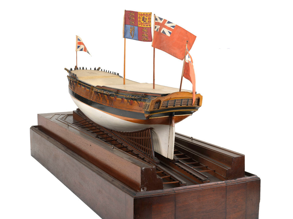 Detail of Model of 'Artois' (1794) Warship; Frigate; 38 Guns by unknown