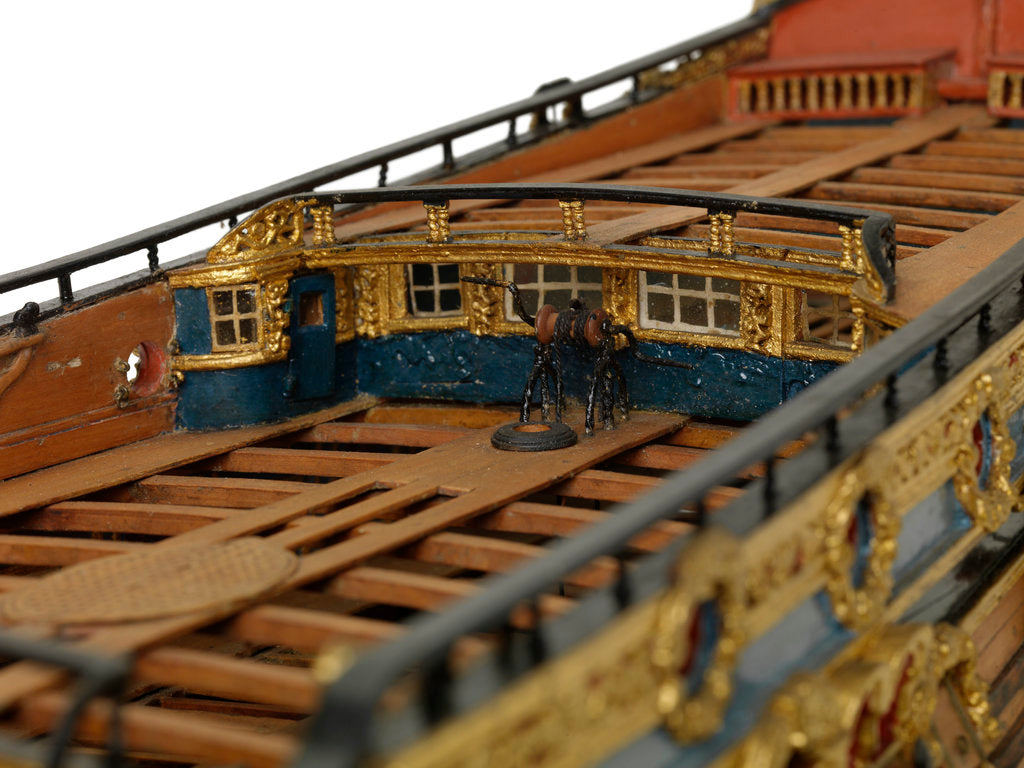 Detail of Ship of 96 guns, steering windlass detail by unknown