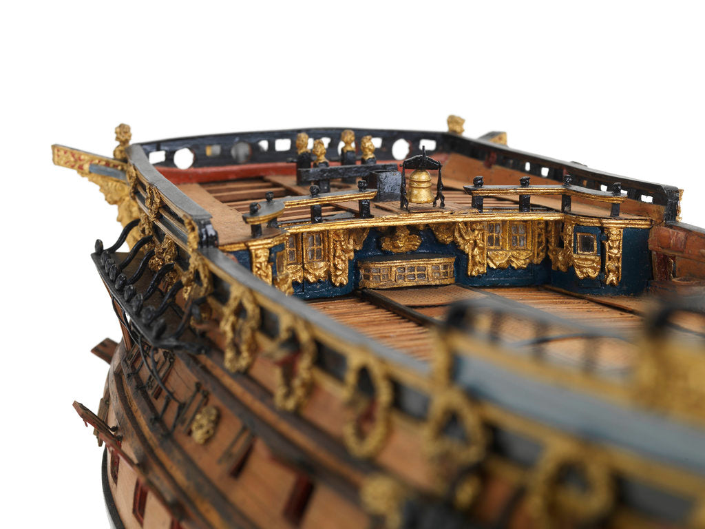 Detail of Ship of 96 guns, fo'c'sle bulkhead detail by unknown