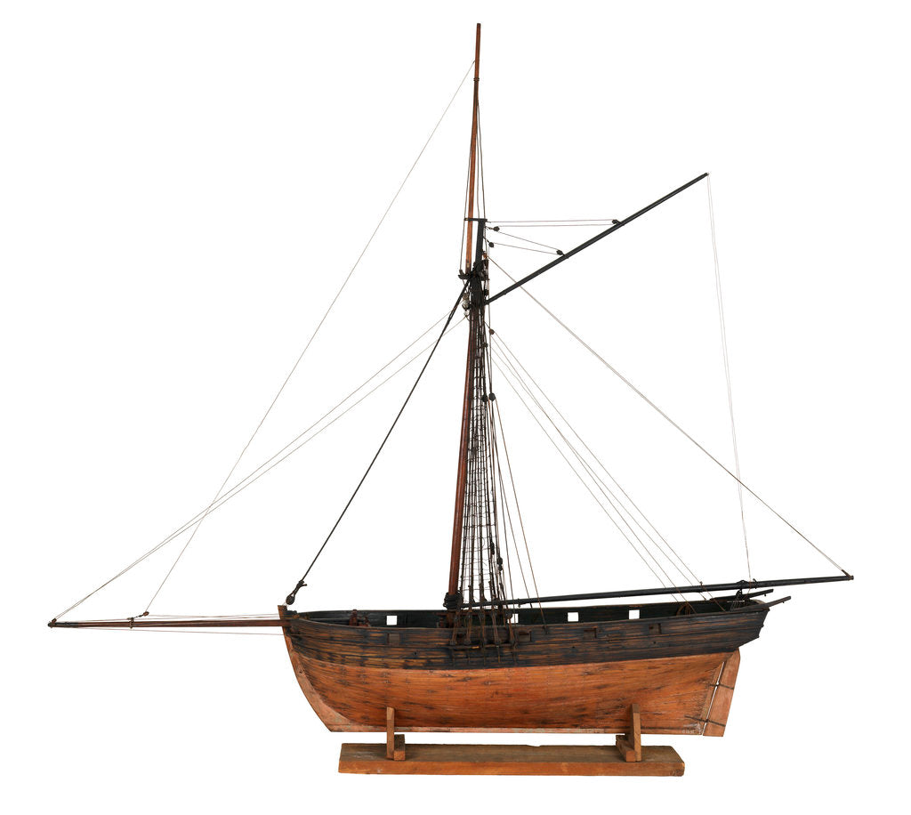 Detail of Cutter, port broadside by unknown