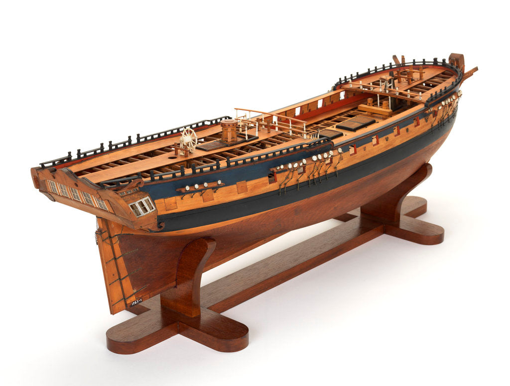 Detail of 'Guadeloupe', starboard stern quarter by unknown