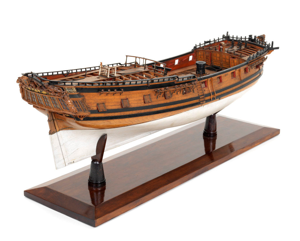 Detail of Ship of 20 guns, starboard stern quarter by unknown